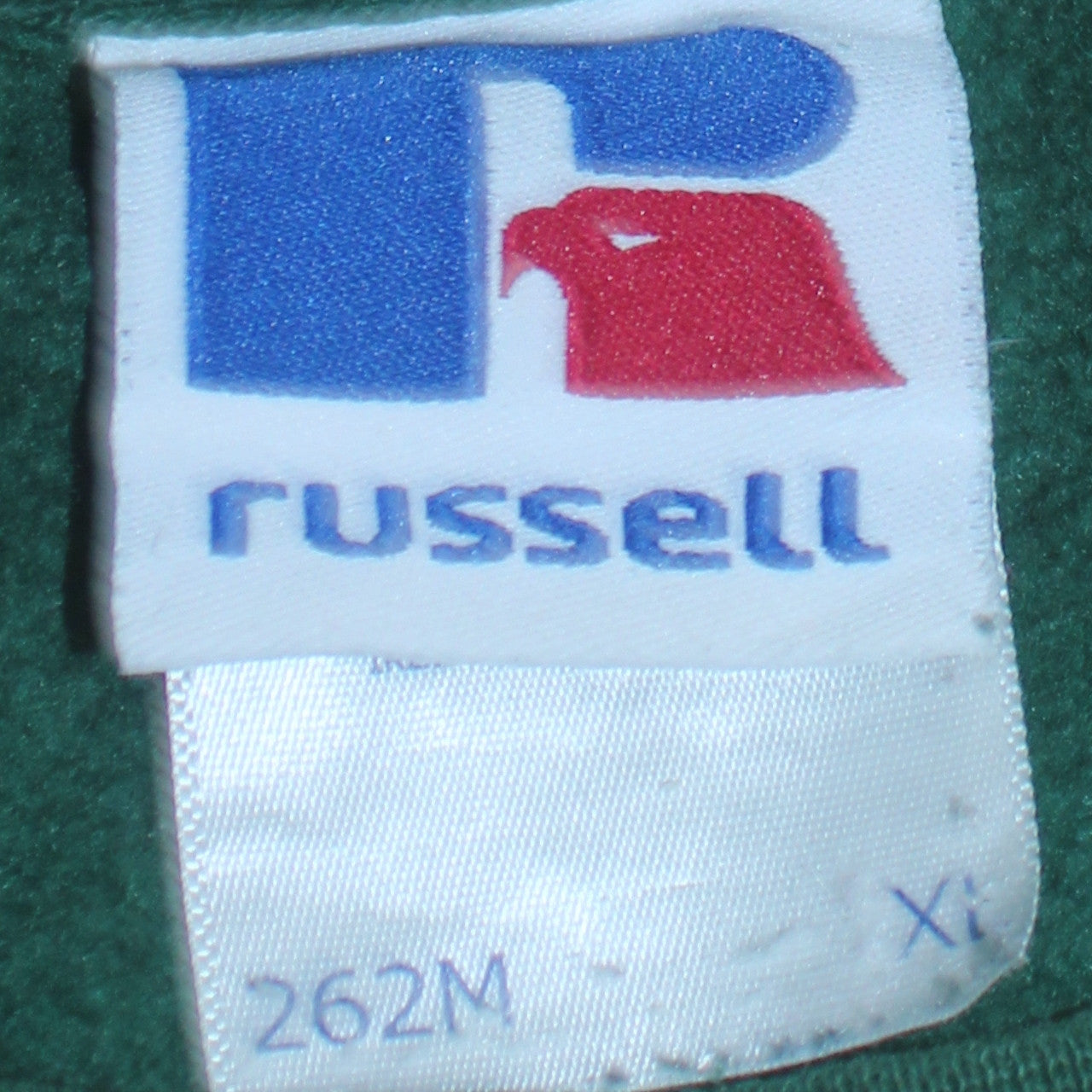 Russell Mens Green XL Pullover Sweatshirt with Logo Embroidery
