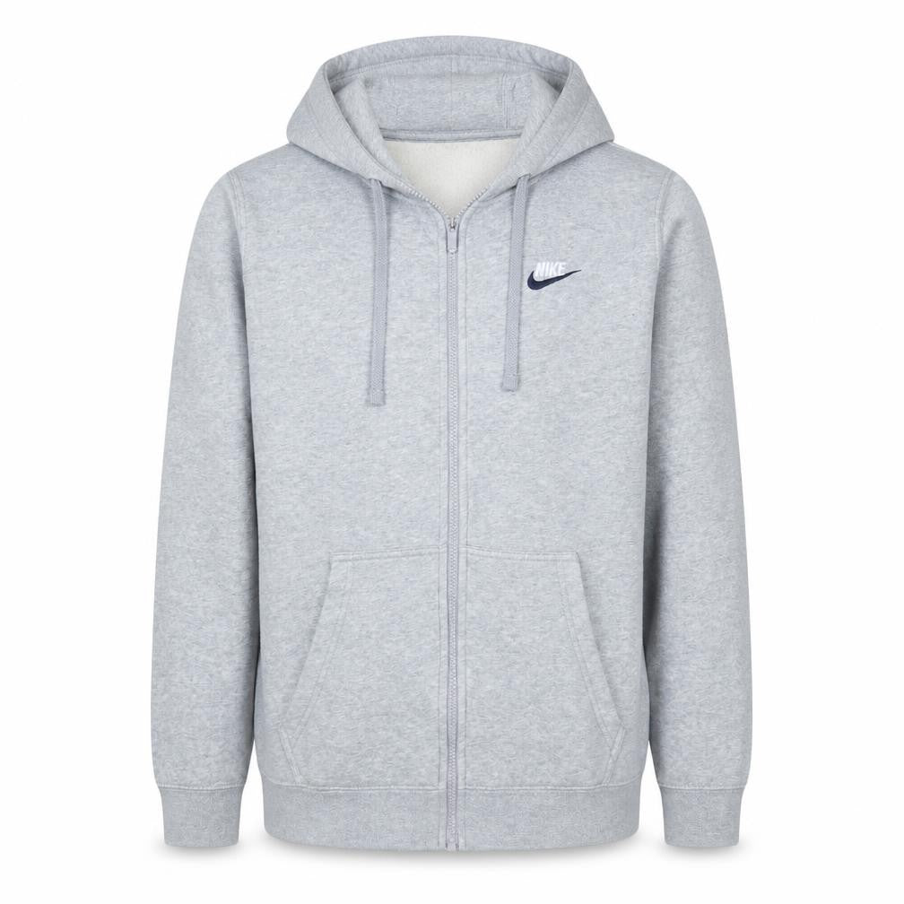 Nike Men's Grey Full Zip Hoodie Size Small Regular Fit