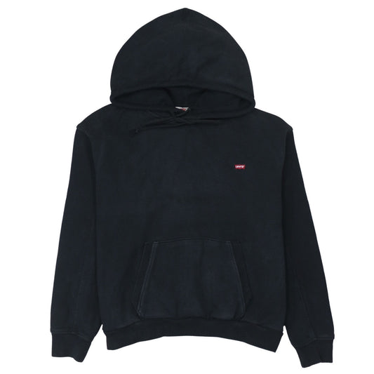 Levi's Womens Black Small Pullover Hoodie Cotton Fleece