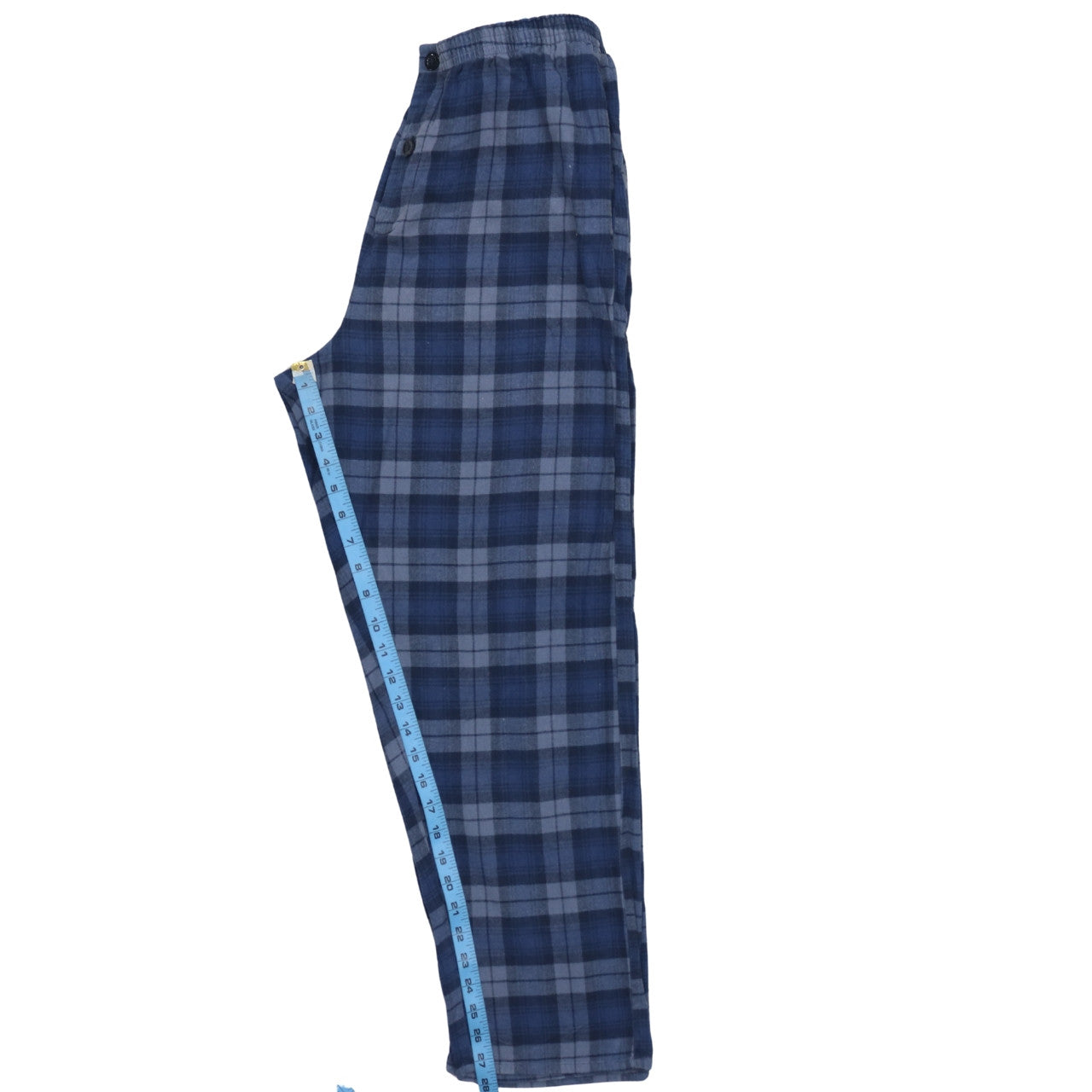 Marks and Spencer Mens Blue Check Flannel Pyjama Pants Medium