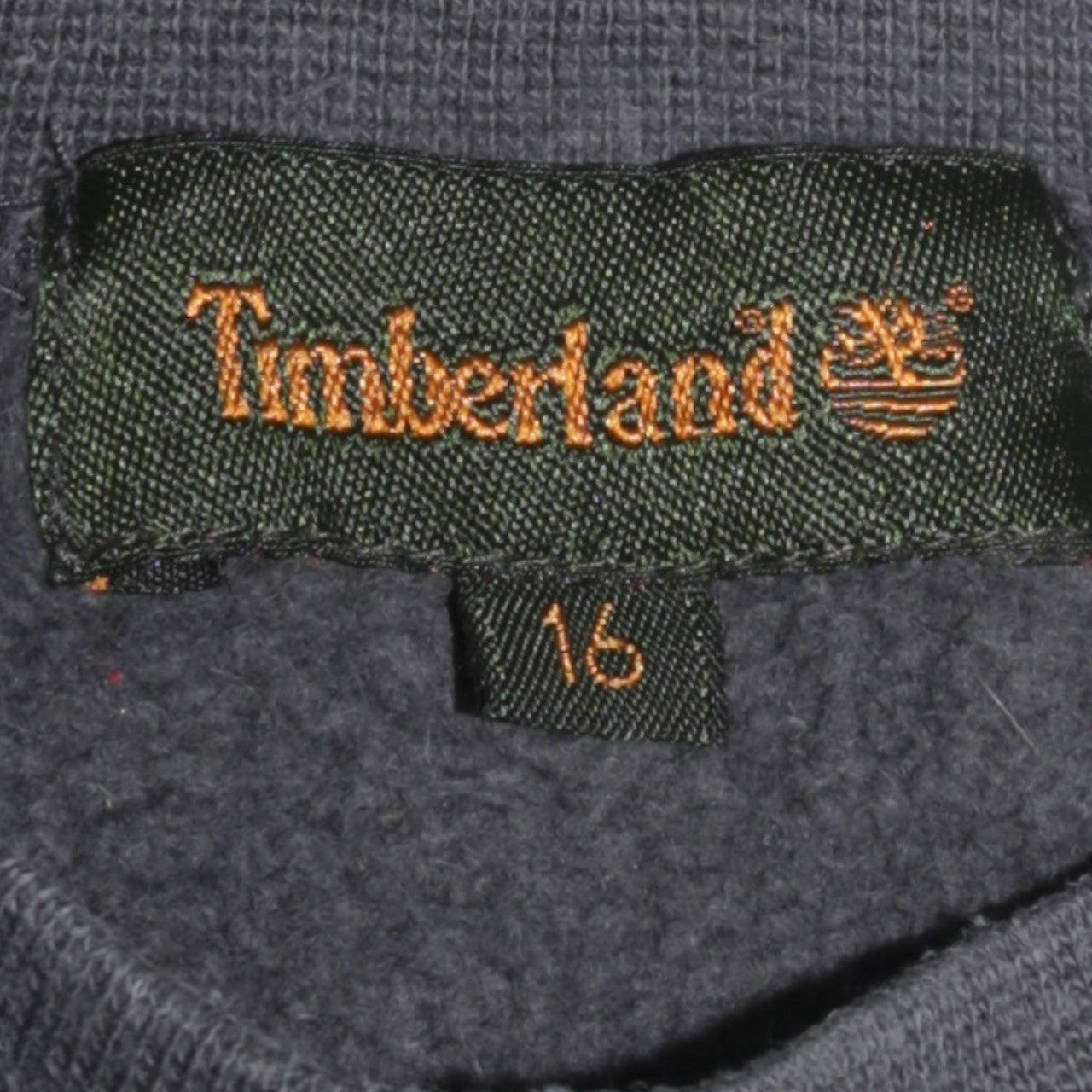 Timberland Boys Black Striped Crew Neck Fleece Pullover Sweatshirt 16 Years