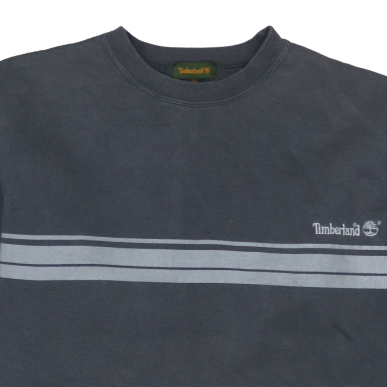 Timberland Boys Black Striped Crew Neck Fleece Pullover Sweatshirt 16 Years