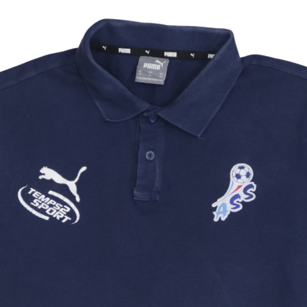 Puma Men's Blue Regular Fit Short Sleeve Polo Shirt M