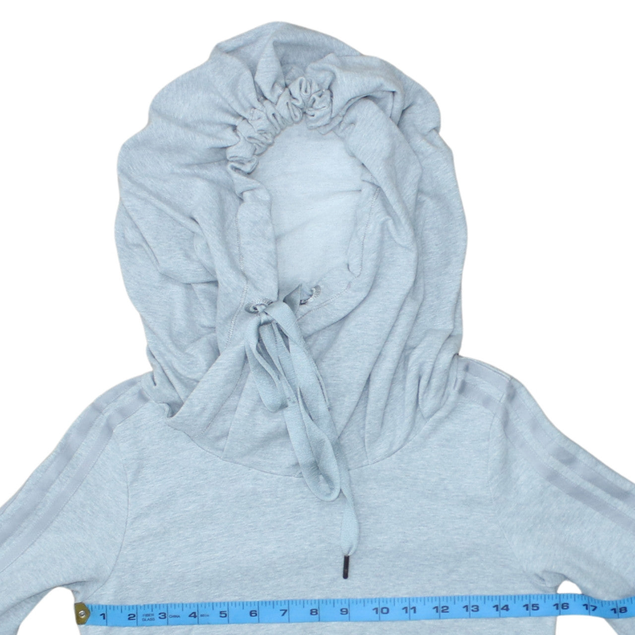 Adidas Women’s Light Grey Hooded Pullover Hoodie Size S