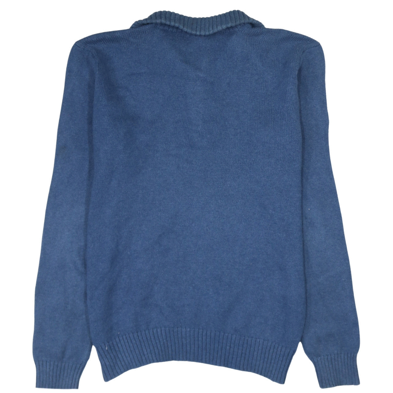 Ralph Lauren Men's Blue 1/2 Zip Cotton Knit Jumper Size S