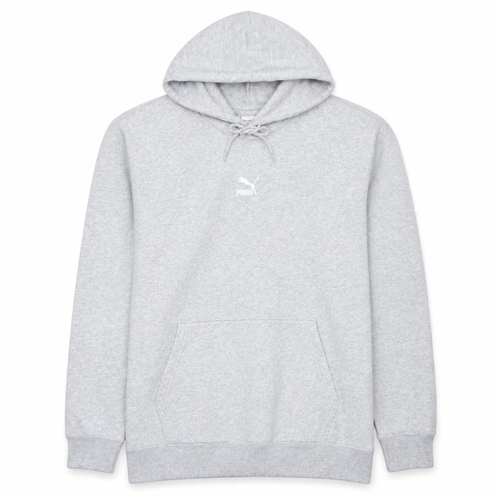 Puma Men's Grey Pullover Hoodie Size M Regular Fit Sportswear