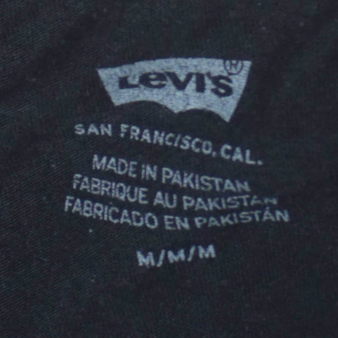 Levi's Men's Black Short Sleeve Crew Neck Cotton T-Shirt M