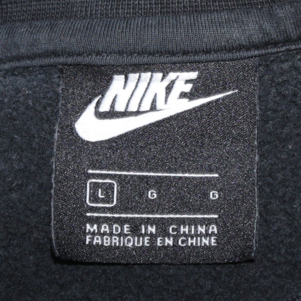Nike Men's Black L Pullover Crew Neck Fleece Sweatshirt