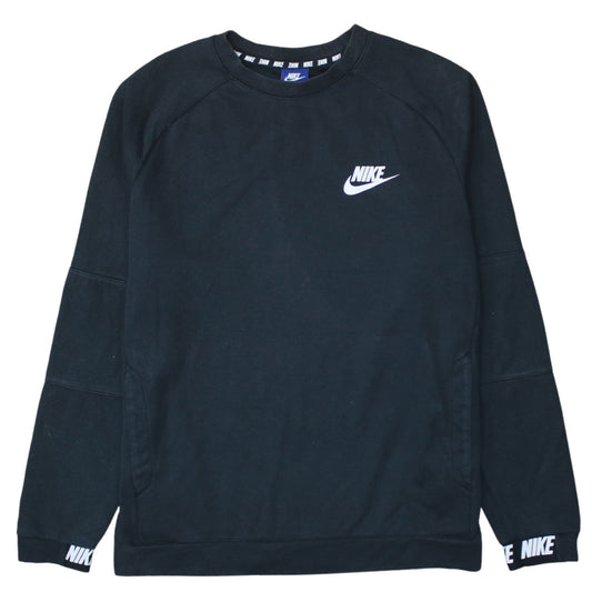 Nike Men's Black M Crew Neck Pullover Sweatshirt with Logo