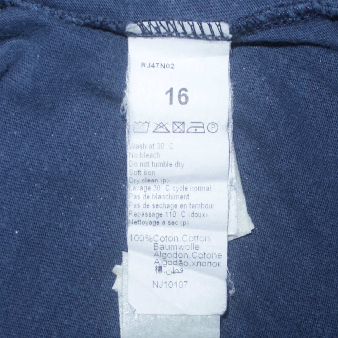 Levi's Boys Blue Graphic Logo T-Shirt Size 16 Years Cotton Crew Neck