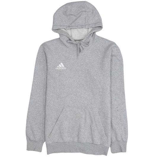 Adidas Men’s Grey Pullover Hoodie Size S Regular Fit Fleece