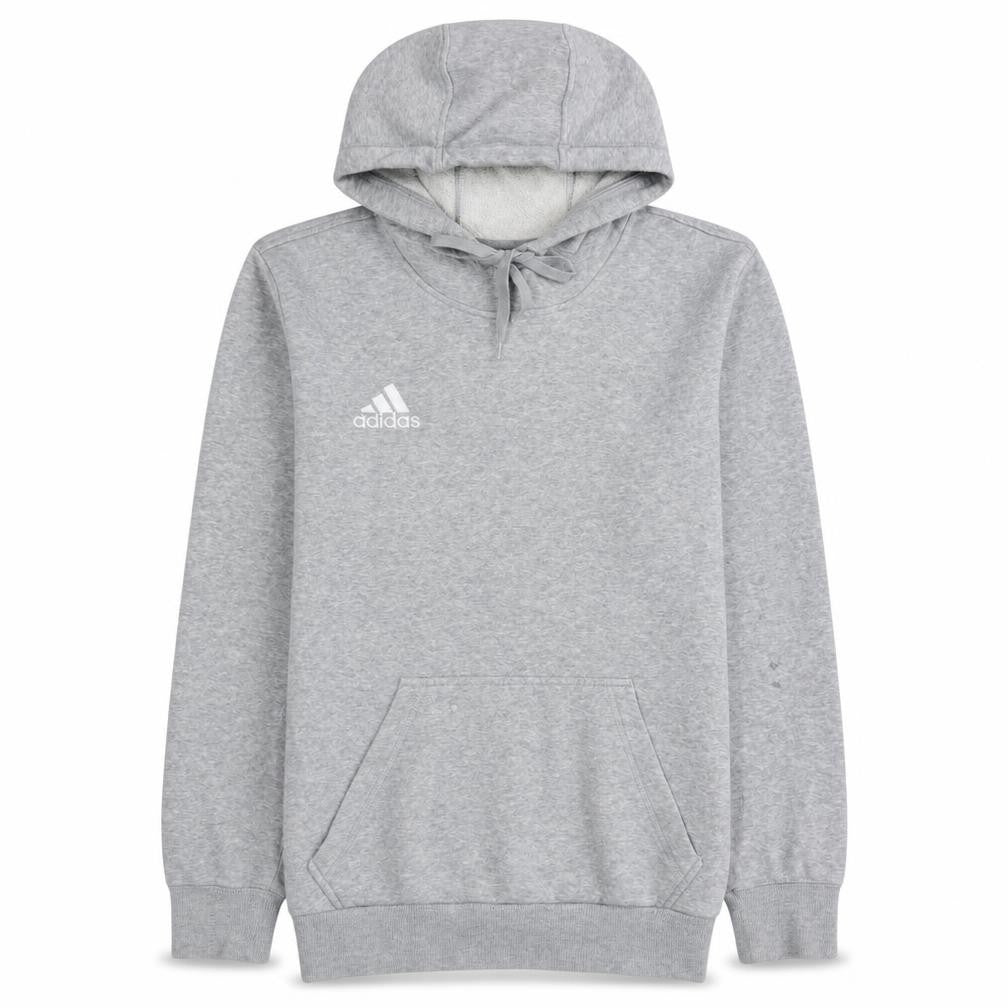 Adidas Men’s Grey Pullover Hoodie Size S Regular Fit Fleece