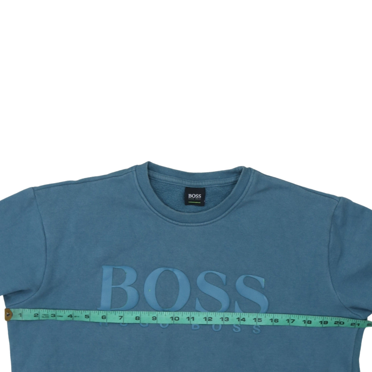 Hugo Boss Men's Blue Logo Crew Neck Pullover Sweatshirt Size L