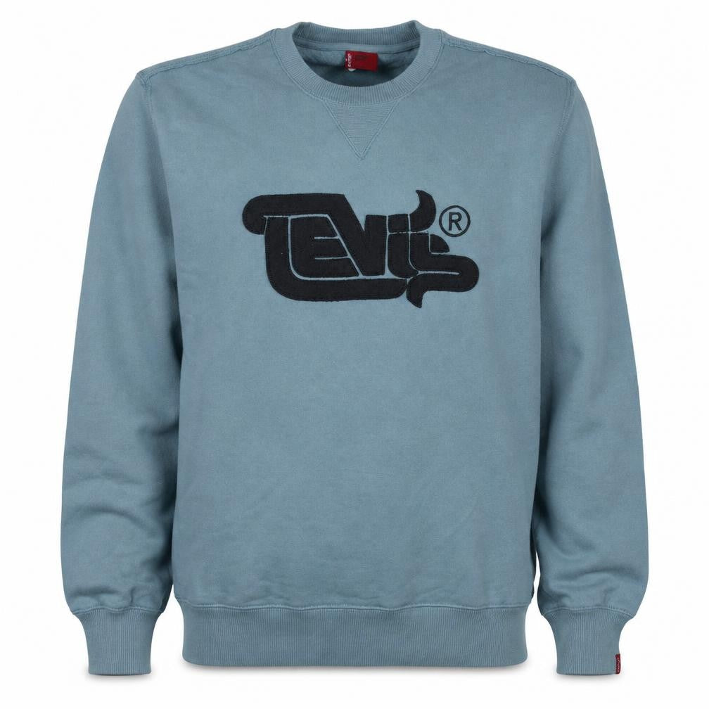 Levi's Men's Blue Crew Neck Pullover Sweatshirt Large
