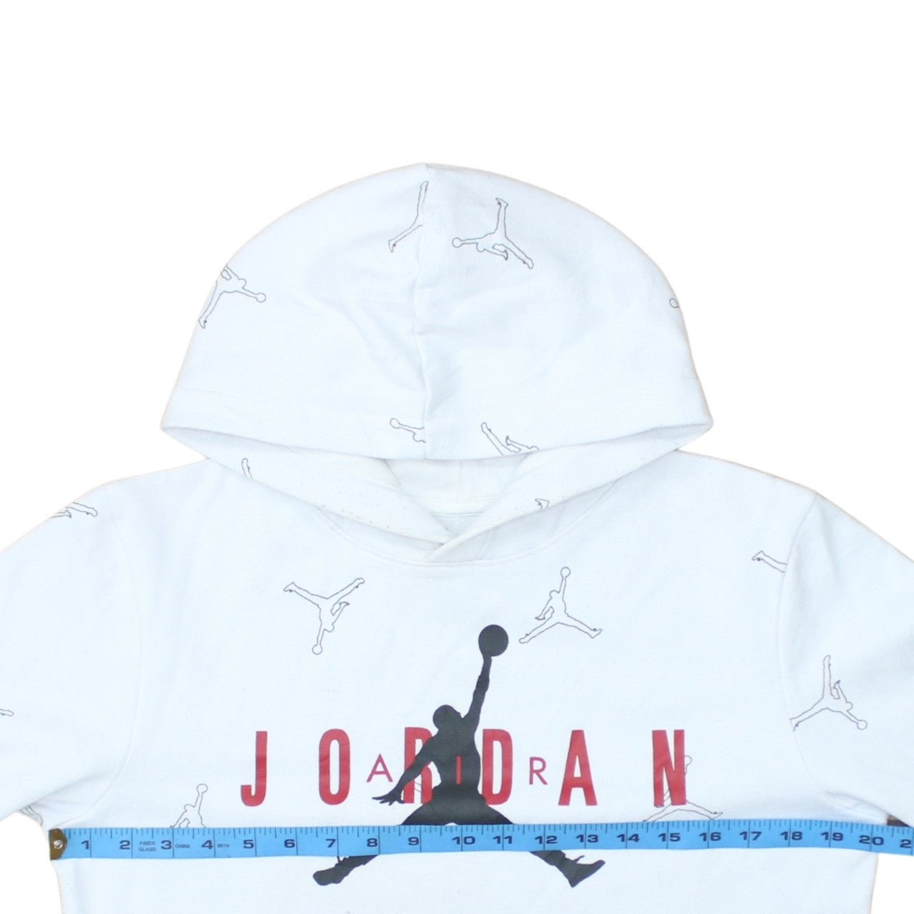 Jordan Boys White Pullover Hoodie 15-16 Years Graphic Print Logo Sweatshirt