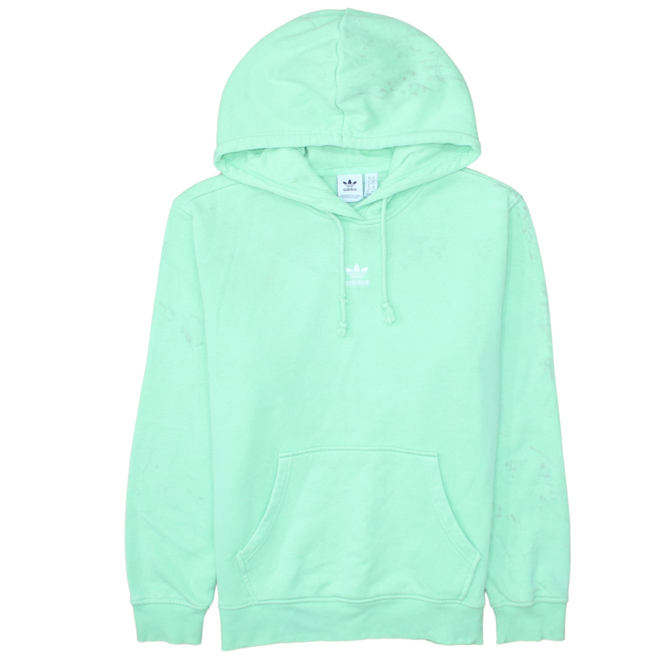 Adidas Womens Mint Green Hoodie Size 10 Cotton Pullover Hooded Sweatshirt