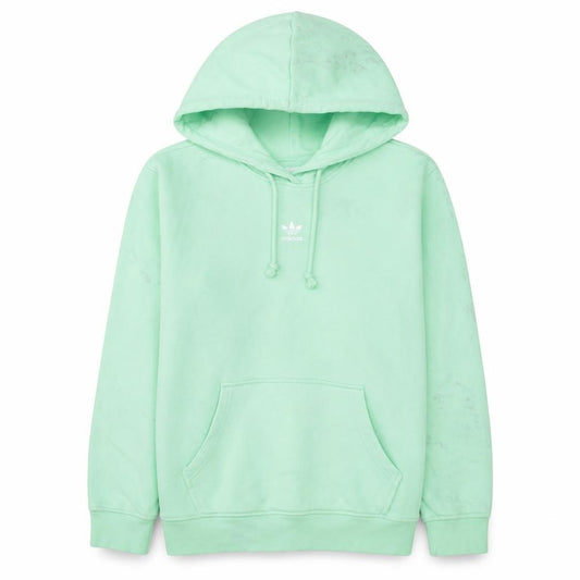 Adidas Womens Mint Green Hoodie Size 10 Cotton Pullover Hooded Sweatshirt