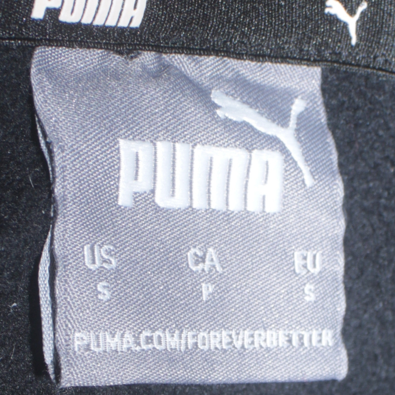 Puma Men's Black Small Pullover Hoodie with Logo Print