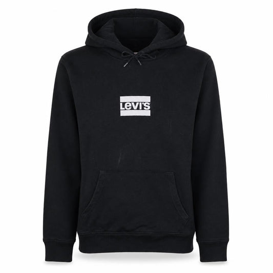 Levi's Women's Black Pullover Hoodie Small Logo Graphic Cotton Blend