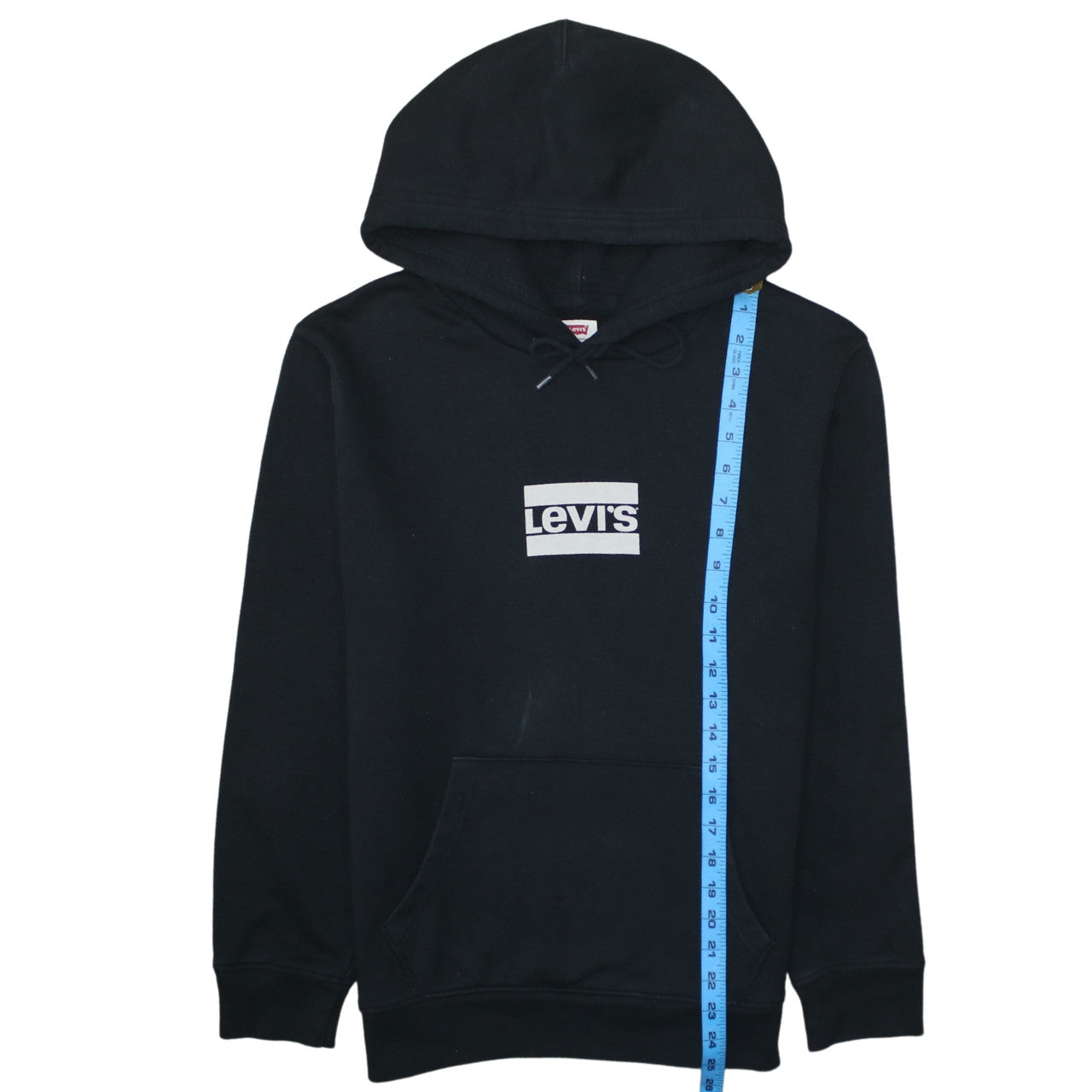 Levi's Women's Black Pullover Hoodie Small Logo Graphic Cotton Blend