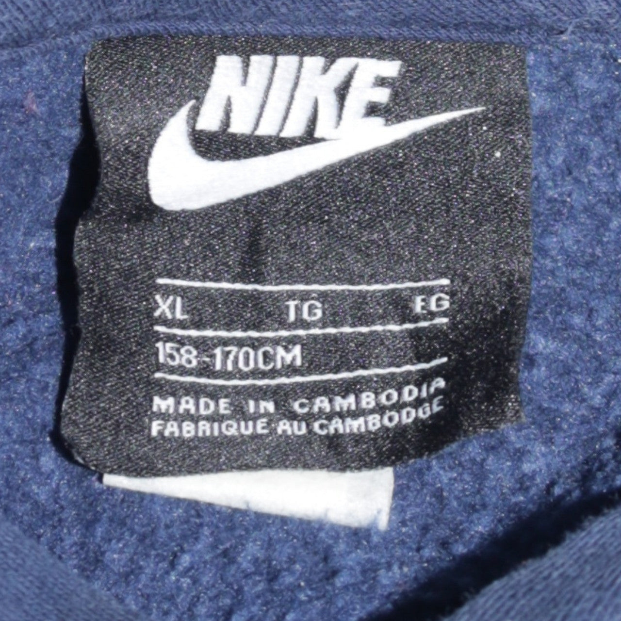 Nike Boys Navy Pullover Hoodie XL (158-170cm) Fleece Sweatshirt
