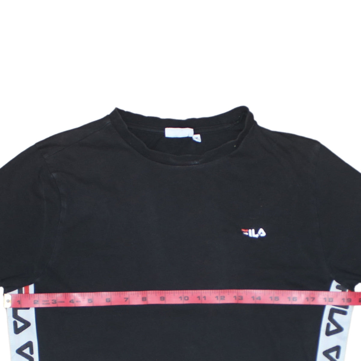 FILA Men's Black Crew Neck Short Sleeve Cotton T-Shirt M