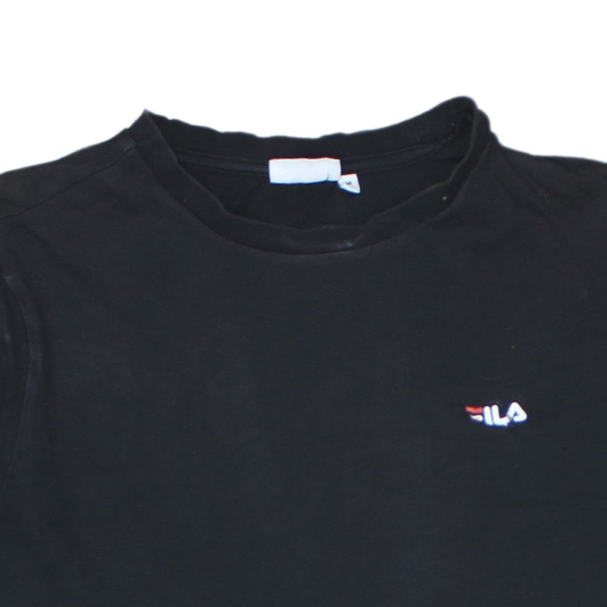 FILA Men's Black Crew Neck Short Sleeve Cotton T-Shirt M