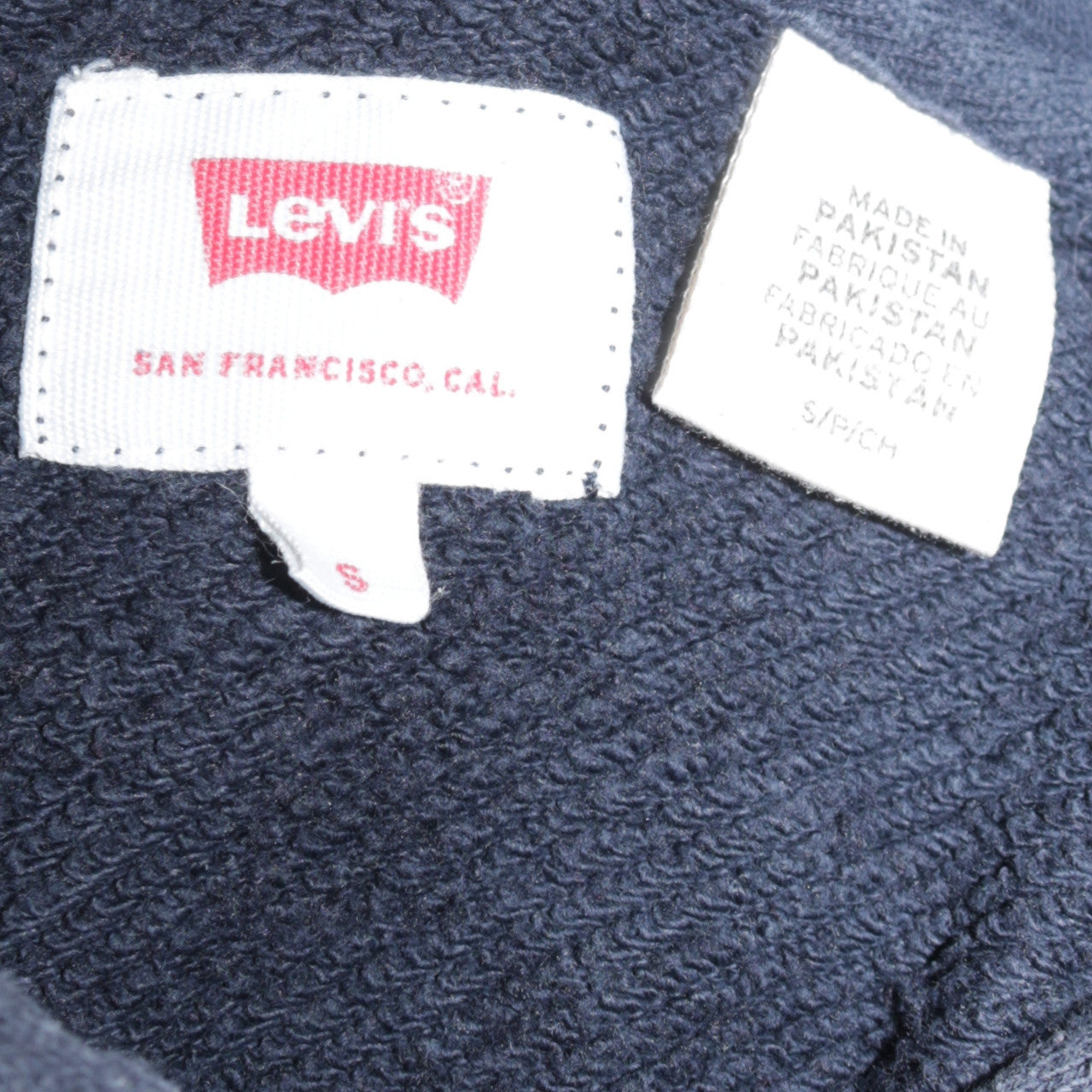 Levi's Men's Blue Pullover Hoodie Small Classic Logo Sweatshirt