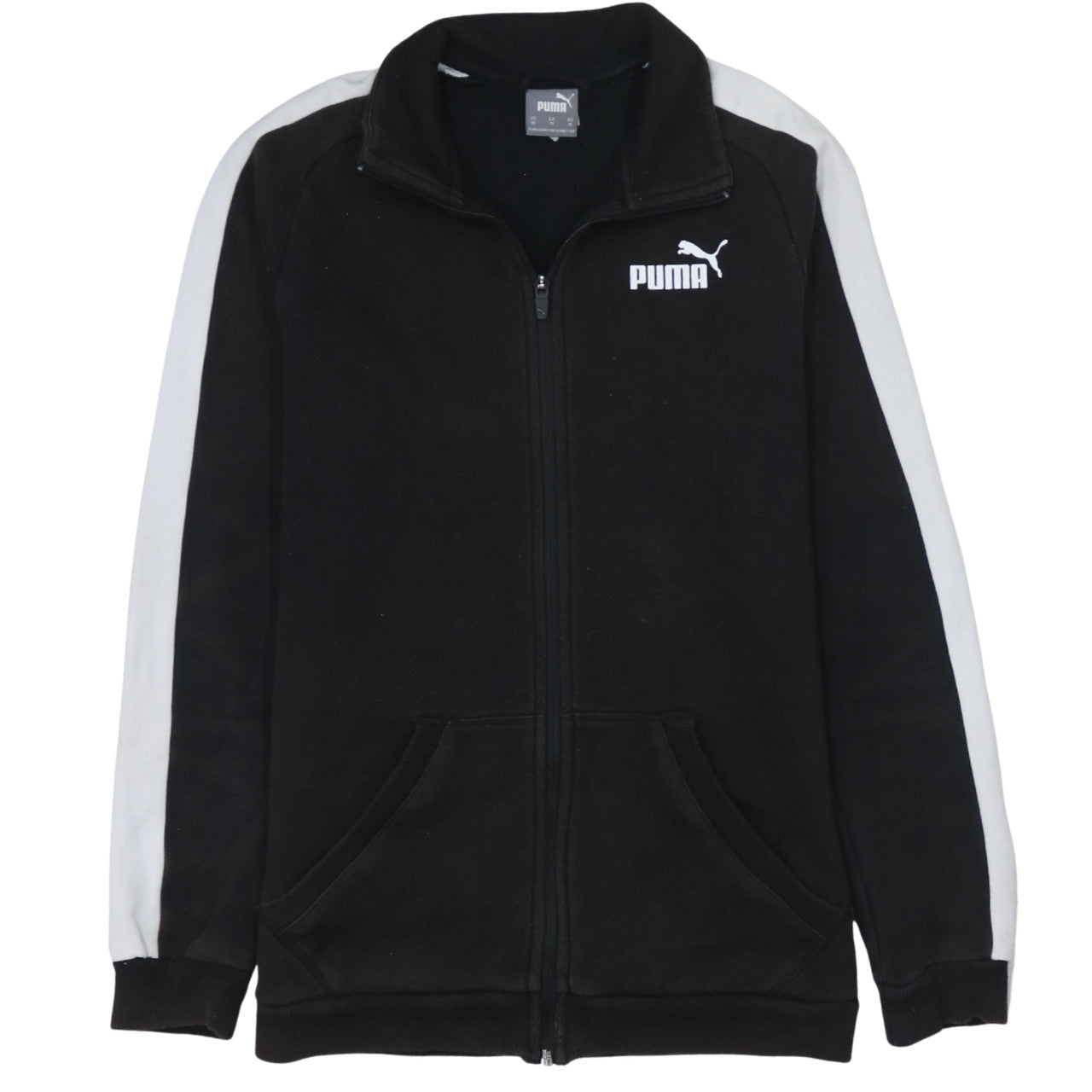 Puma Mens Black Small Track Jacket Full Zip Athletic Top