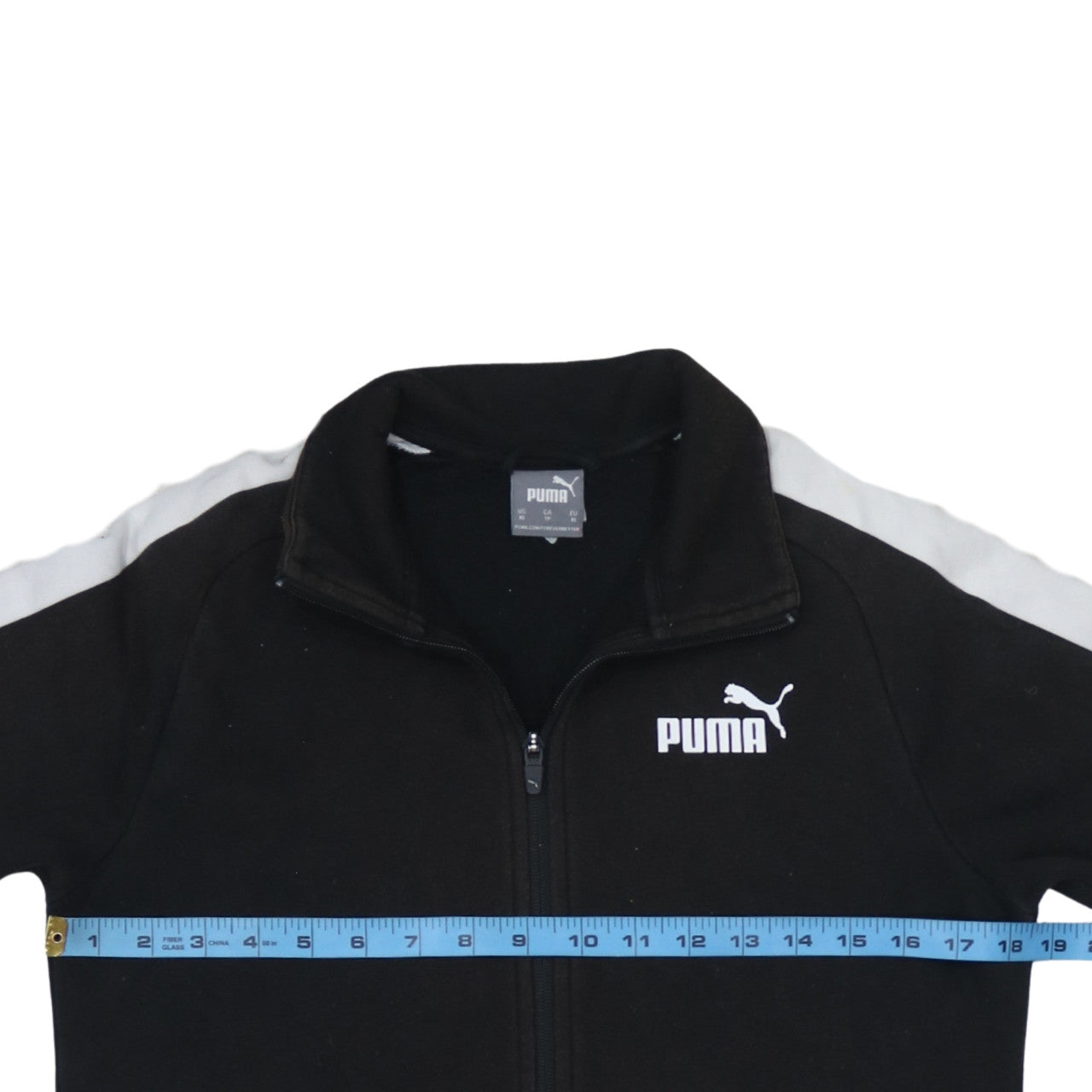 Puma Mens Black Small Track Jacket Full Zip Athletic Top