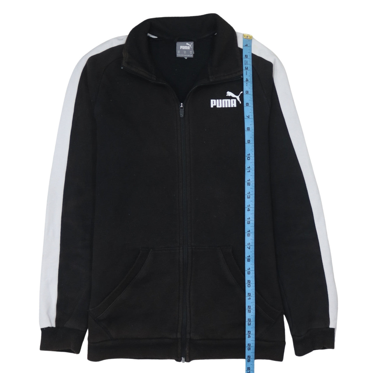 Puma Mens Black Small Track Jacket Full Zip Athletic Top