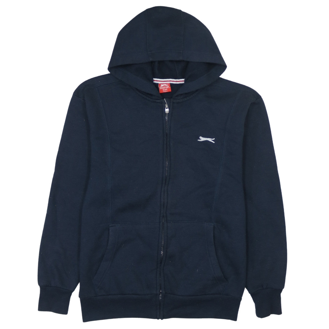 Slazenger Boys Blue Full Zip Hoodie 13 Years Cotton Fleece Sportswear