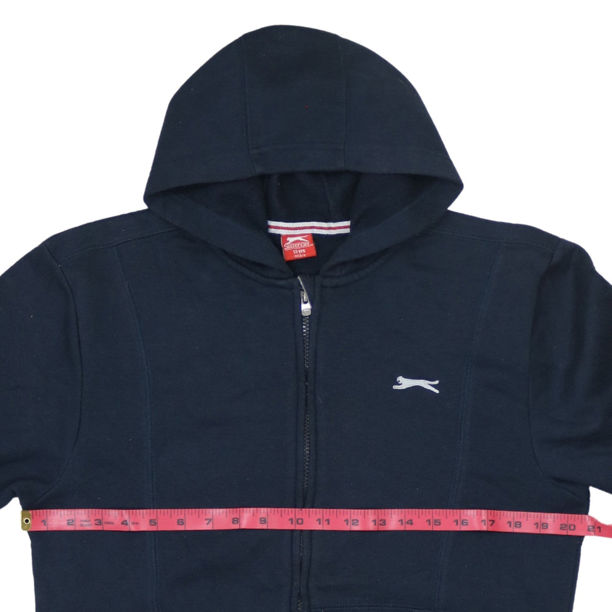 Slazenger Boys Blue Full Zip Hoodie 13 Years Cotton Fleece Sportswear