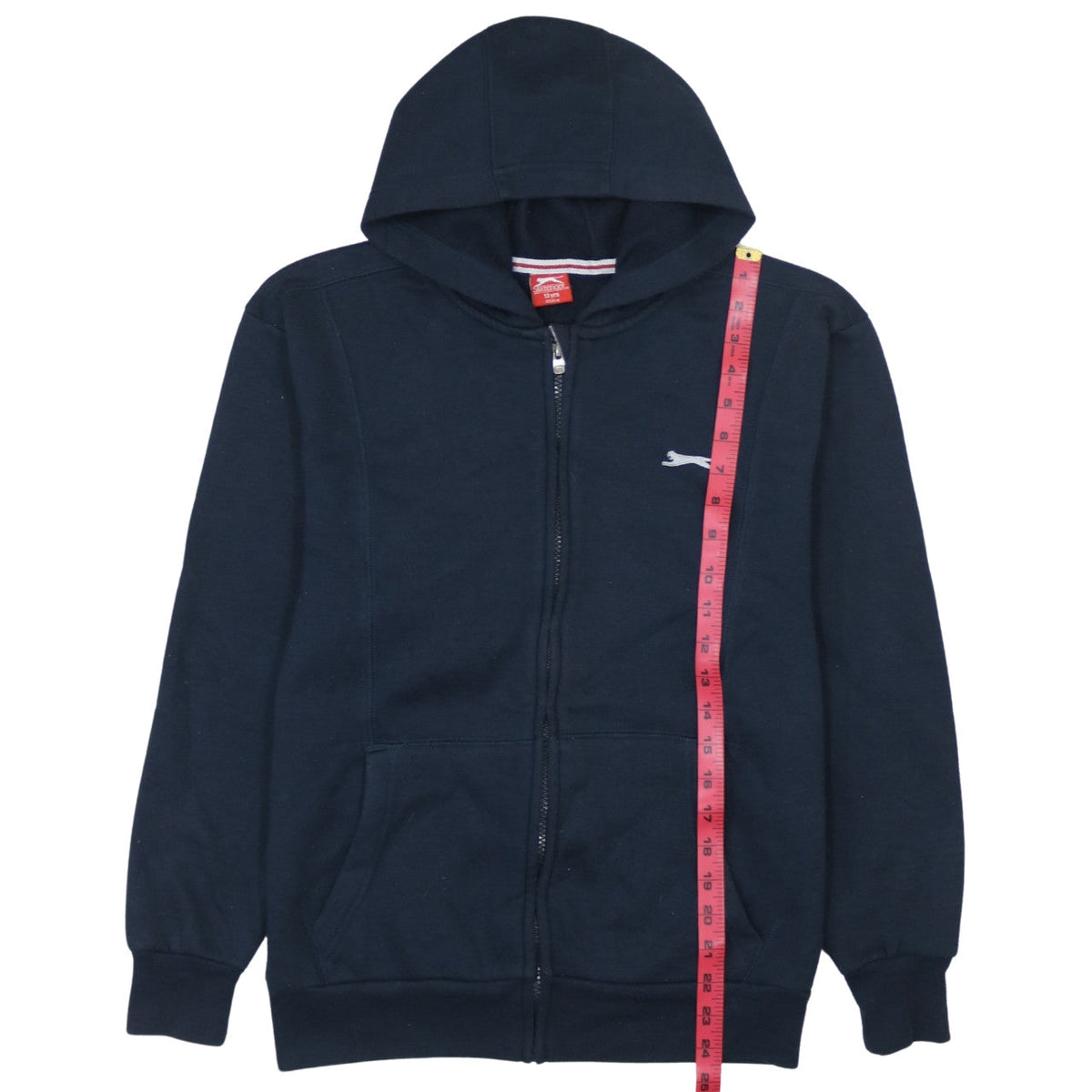 Slazenger Boys Blue Full Zip Hoodie 13 Years Cotton Fleece Sportswear