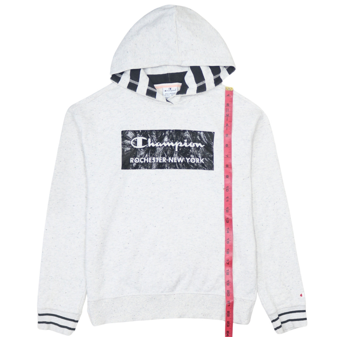 Champion Boys Grey 2XL Pullover Hoodie Rochester New York Graphic