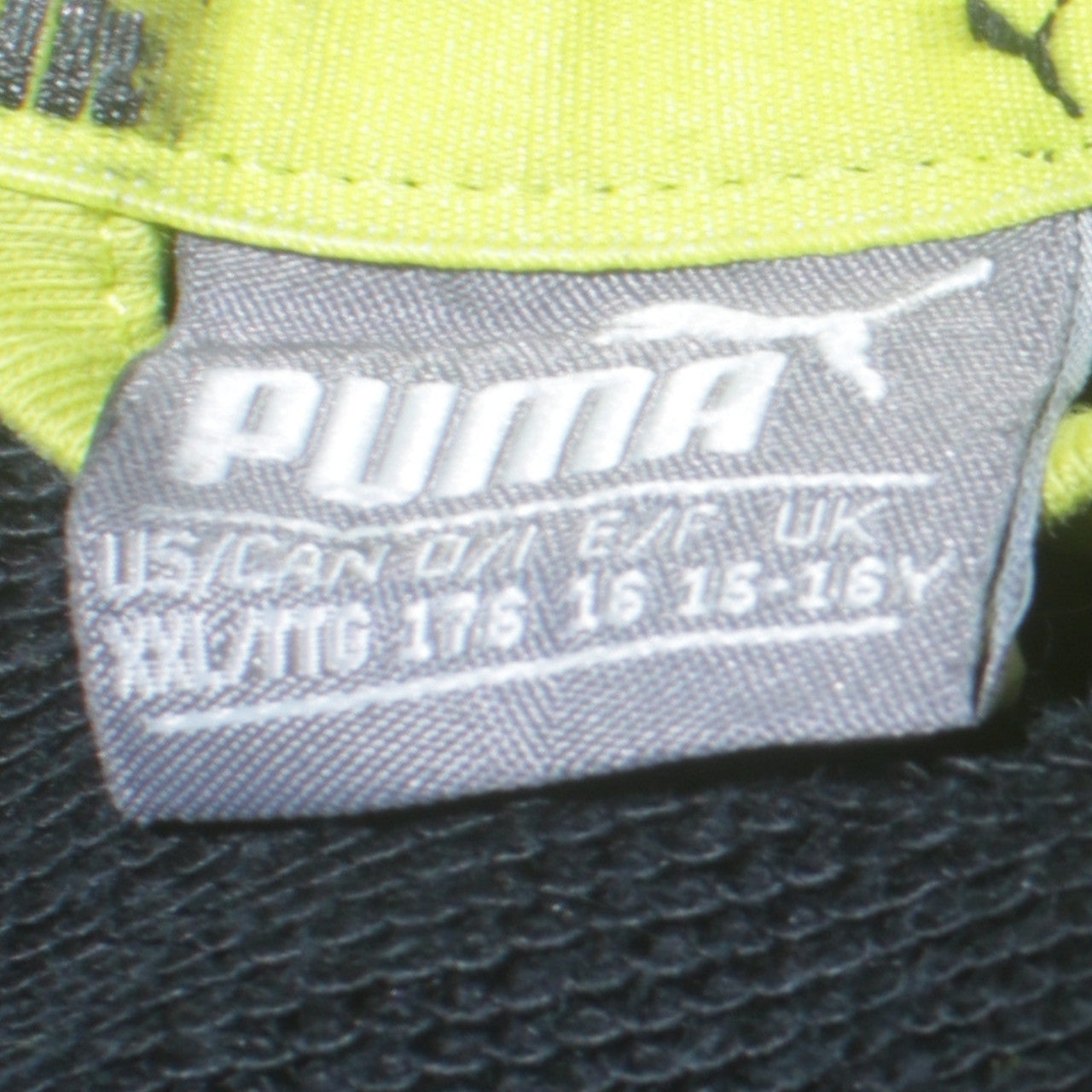 Puma Boys Black Full Zip Hoodie 15-16 Years Graphic Print Fleece