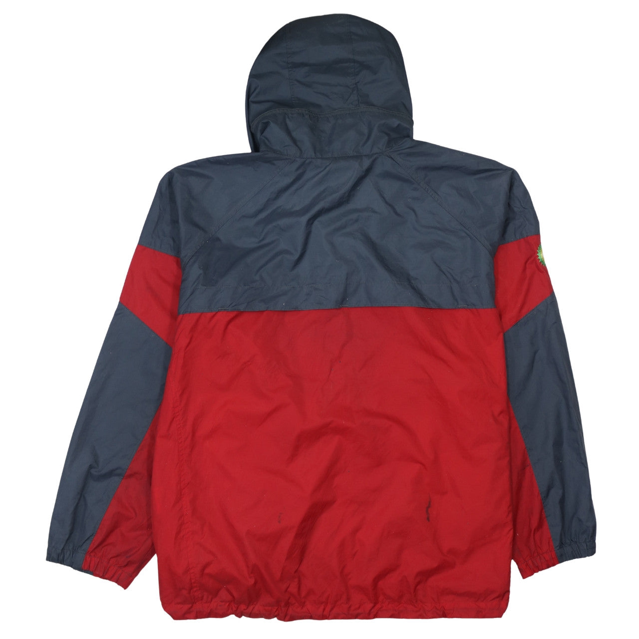 Columbia Men's Red Grey Hooded Windbreaker Jacket XL