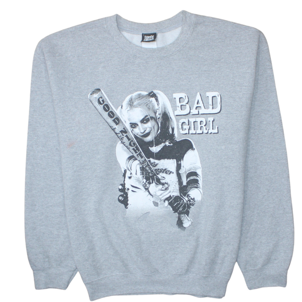 Suicide Squad Grey Graphic Harley Sweatshirt Women M Crew Neck