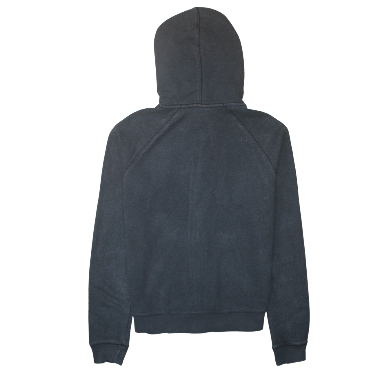 Nike Women Black Full Zip Hoodie Medium Cotton Blend Logo Sportswear