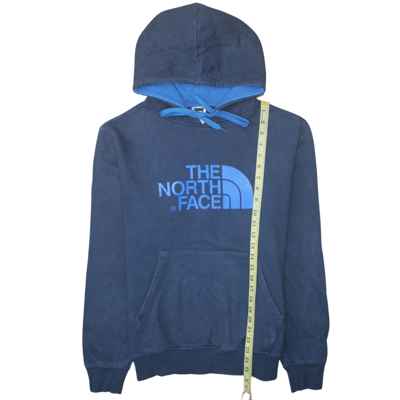 The North Face Mens Blue Pullover Hoodie M Graphic Outdoor Sweatshirt