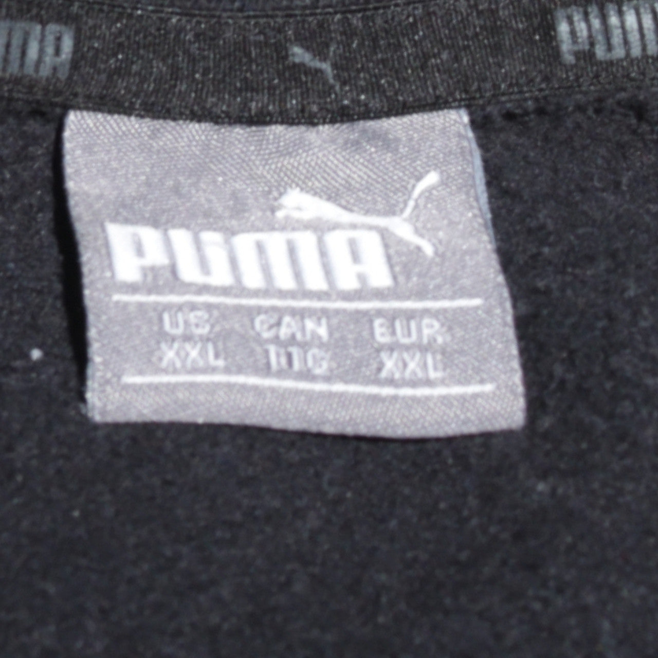 Puma Men's Black 2XL Pullover Crew Neck Fleece Sweatshirt
