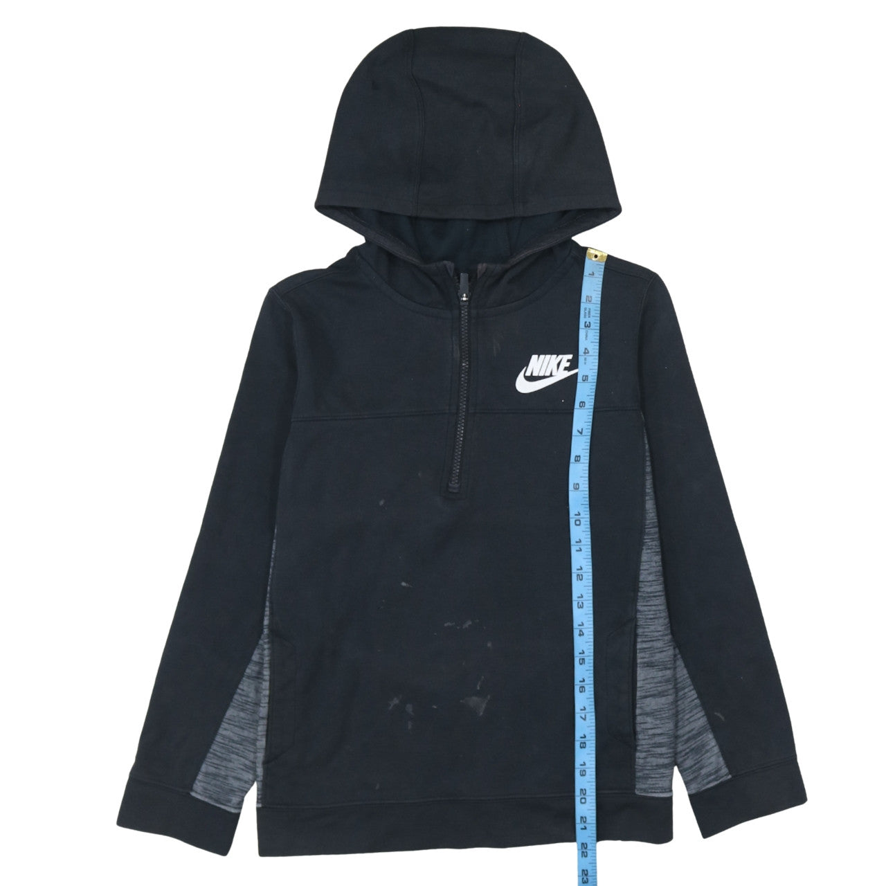 Nike Boys Black 12-13 Years Half Zip Hoodie Sweatshirt