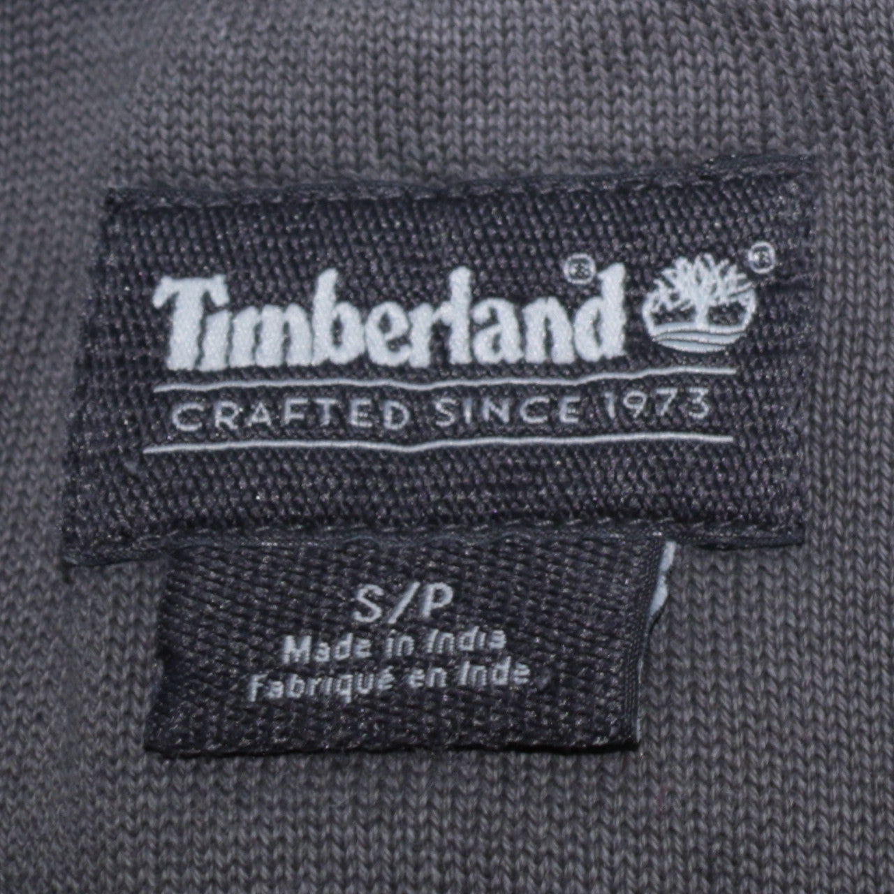 Timberland Men’s Grey 1/4 Zip Cotton Jumper Size S