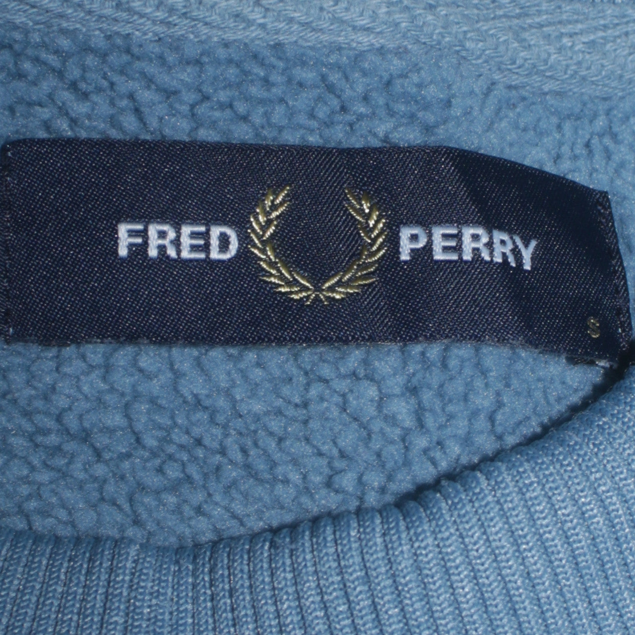 Fred Perry Men's Blue Crew Neck Sweatshirt Size S Classic Fleece