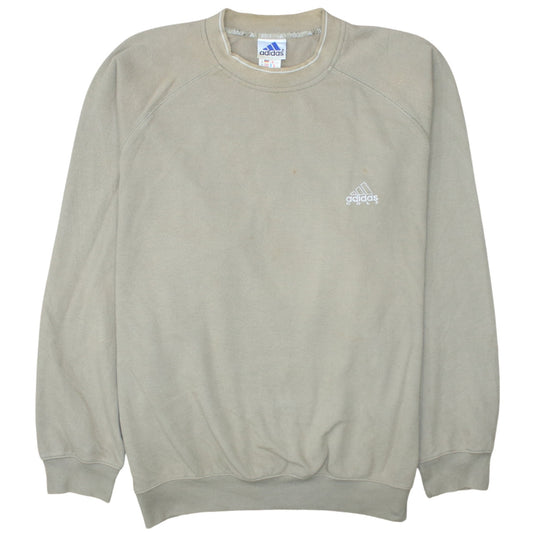 Adidas Men Beige XL Golf Crew Neck Sweatshirt Pullover