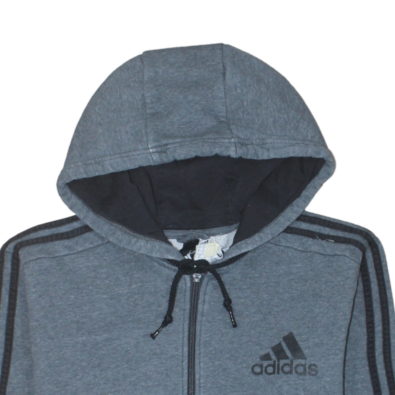 Adidas Men's Grey Full Zip Hoodie Medium Sports Fleece