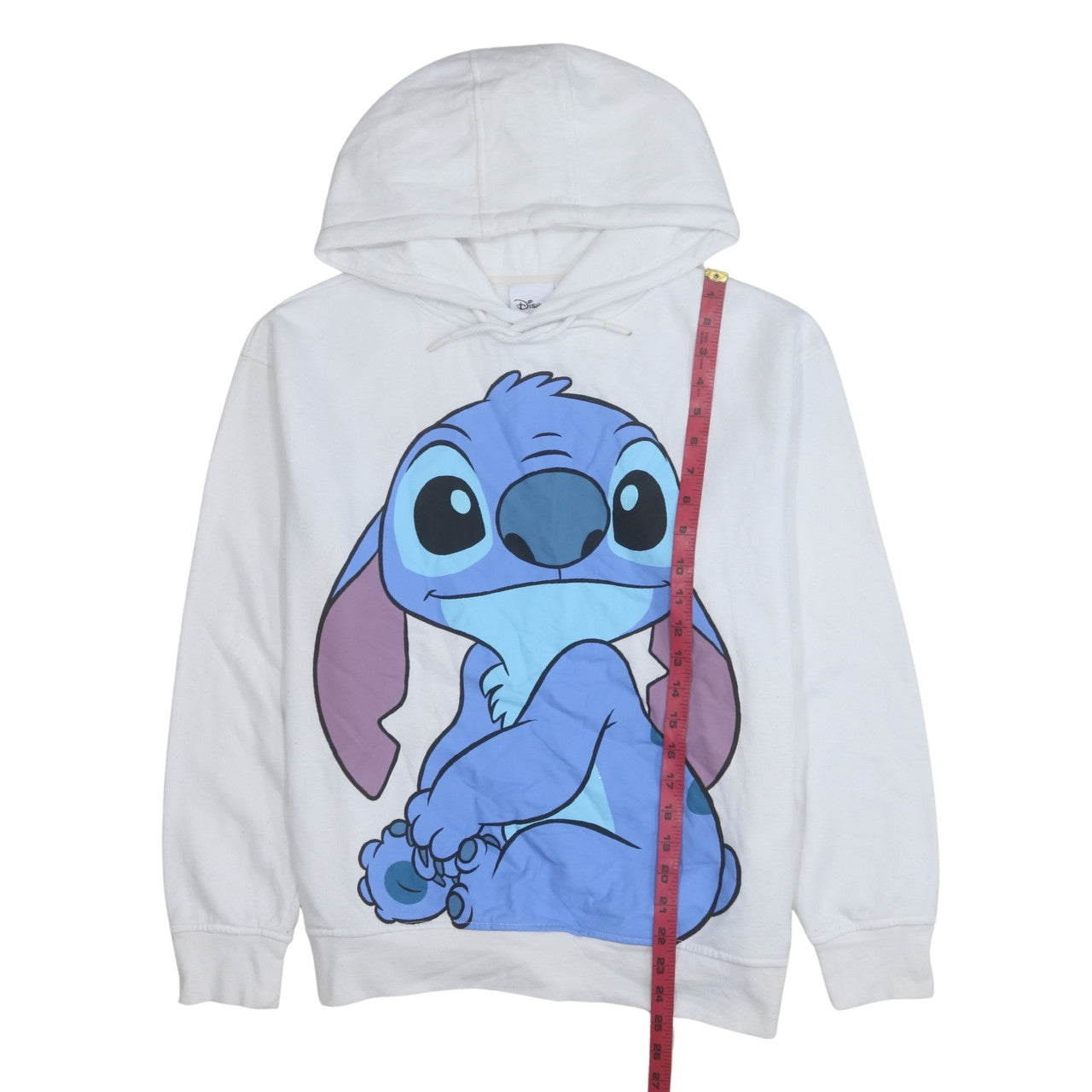 Disney Primark Women White Stitch Hoodie Size 12/14 Pullover