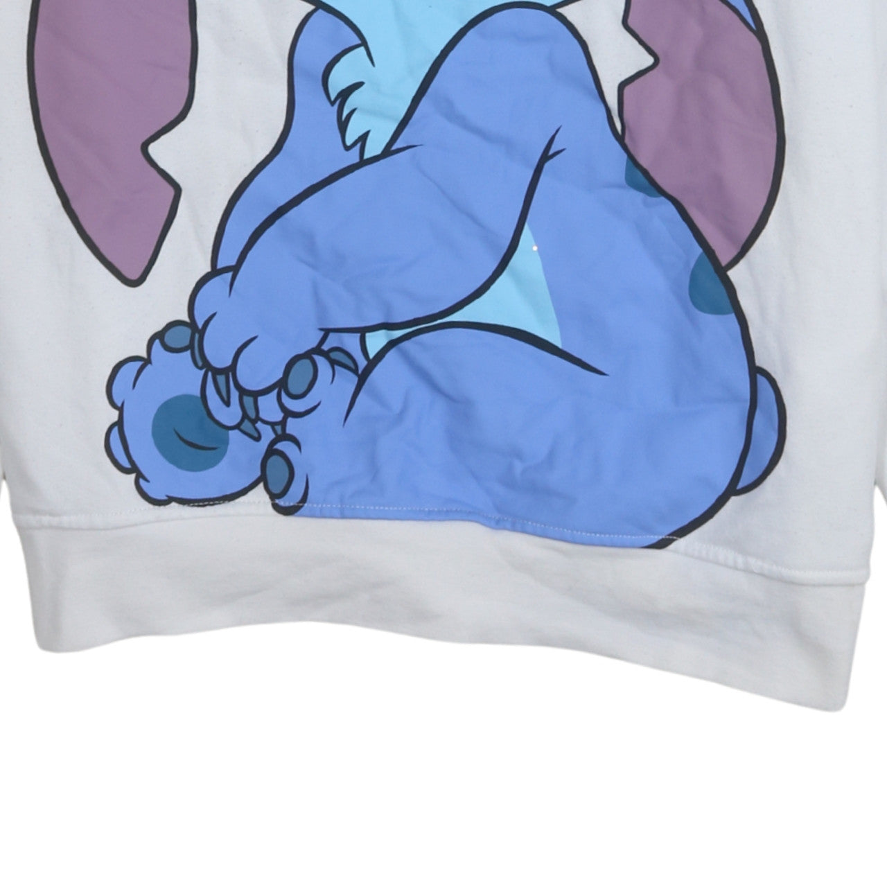 Disney Primark Women White Stitch Hoodie Size 12/14 Pullover