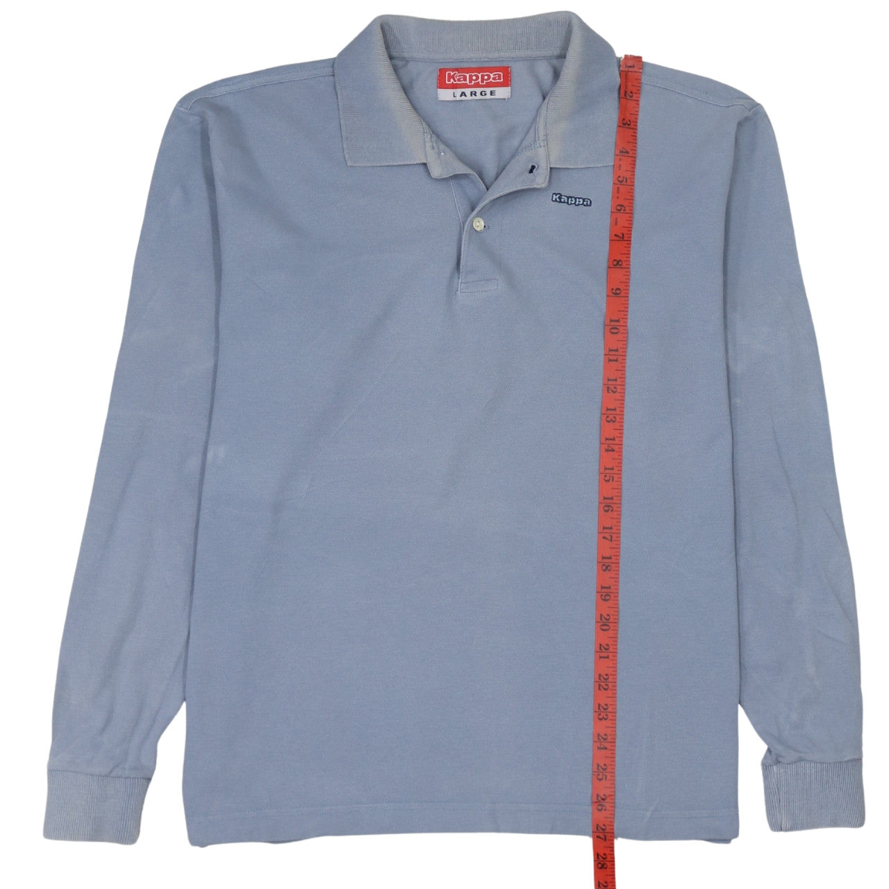 Kappa Men's Blue Long Sleeve Polo Shirt Size L Cotton Casual Top