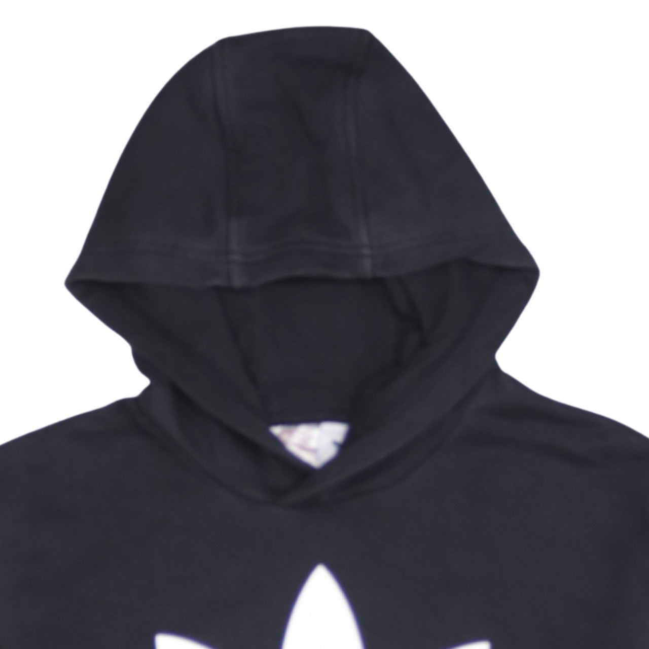 Adidas Boys Black Pullover Hoodie L 13-14 Years Classic Trefoil Sweatshirt
